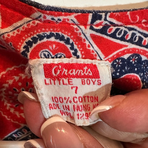 Vintage Grants 2 Toned Denim Western Lace Up Vest Youth Boys Size 7 - Picture 6 of 7